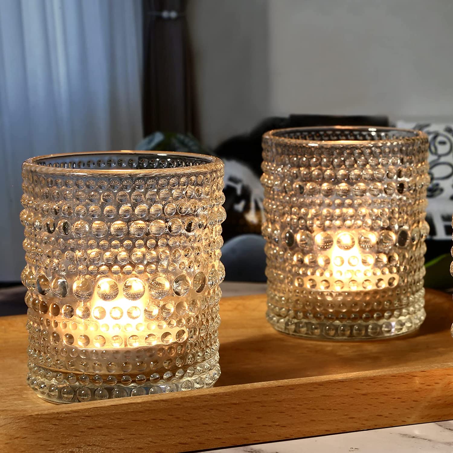 سفارشی کردن شمع ظروف شیشه ای شیشه ای شفاف با استوانه خالی شیشه ای گرد شمع 06