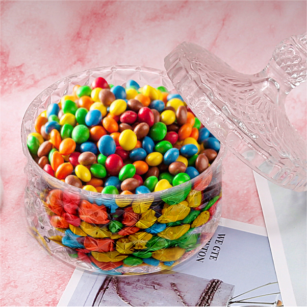 Customized unique shape clear glass jar lid and box for Interior decoration05