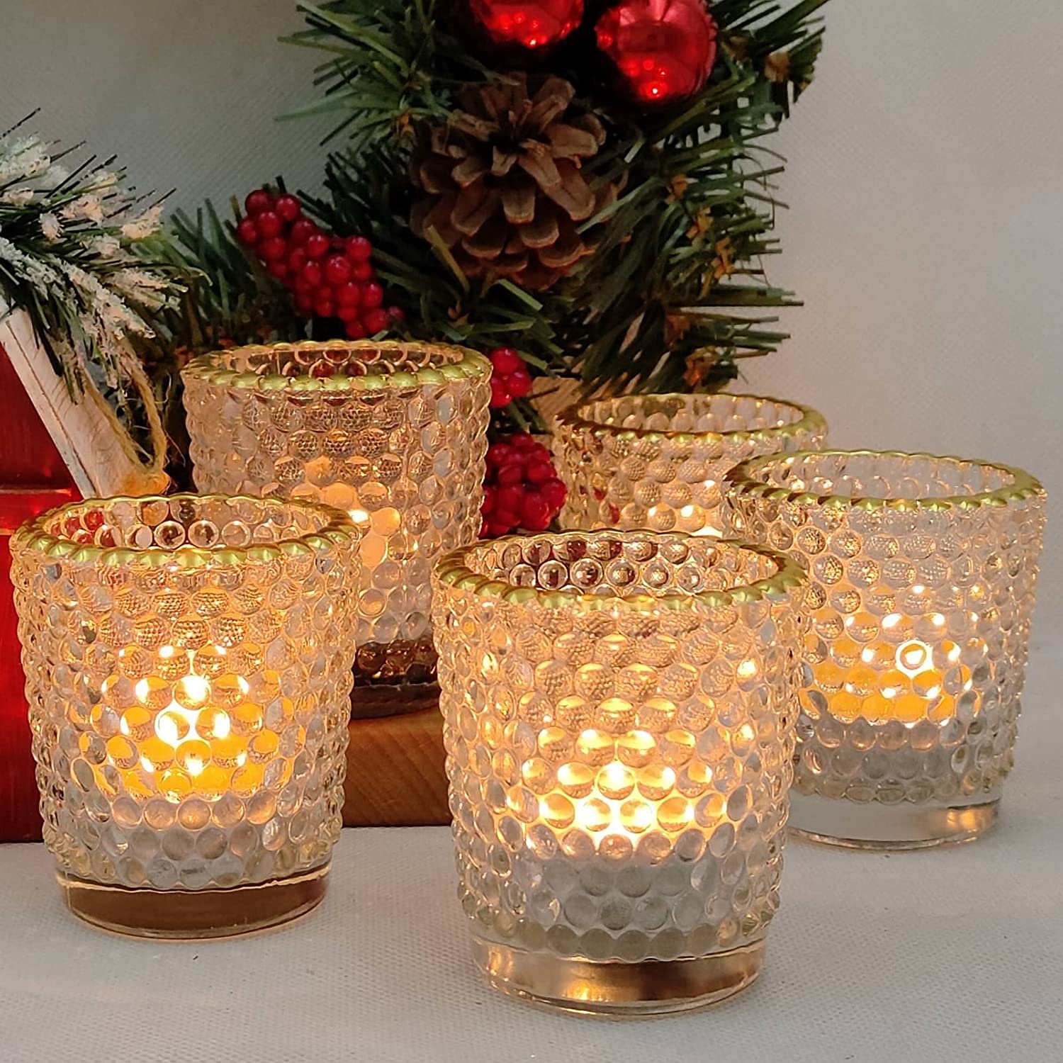 Şêweya silindirê Candle Glass Jar Crystal Glass Candle Holder Candlestick Holder for Candle Making Empty Clear Glass Jar06
