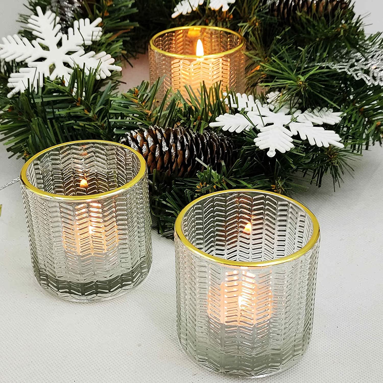Cylinder tube Soda-lime glass candle jar cylinder Clear Glass Tealight Candle Holders06