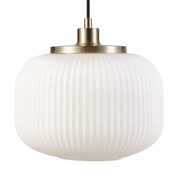 Gibuhat sa Kamot nga Blown Opal White Pendant Lamp Shade01