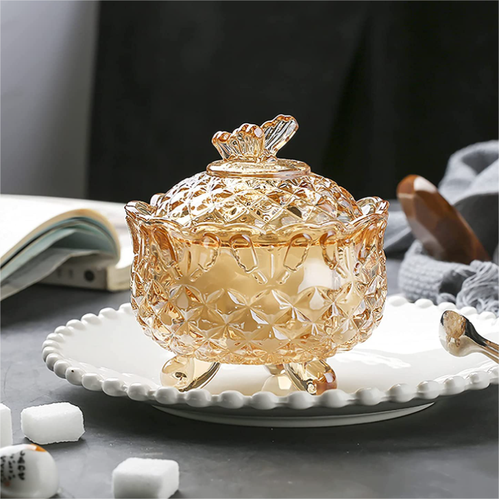 Bougeoir classique coloré de luxe, pot en verre pour la fabrication de bougies, décoration de la maison 04