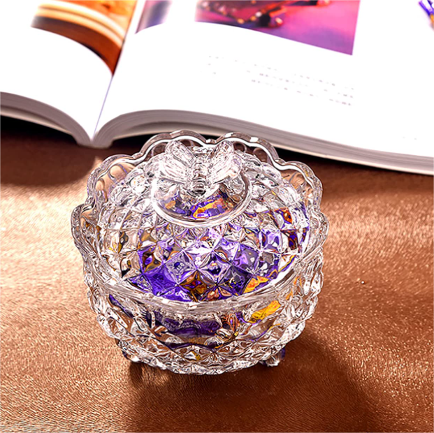 Luxury colorful classic candle holder glass jar for Candle Making home decor05
