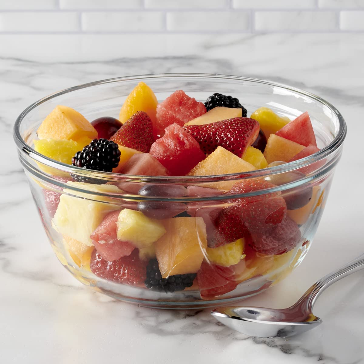 Personlig cirkulär stor glasskål av livsmedelskvalitet Transparent fruktsalladsglasskål04