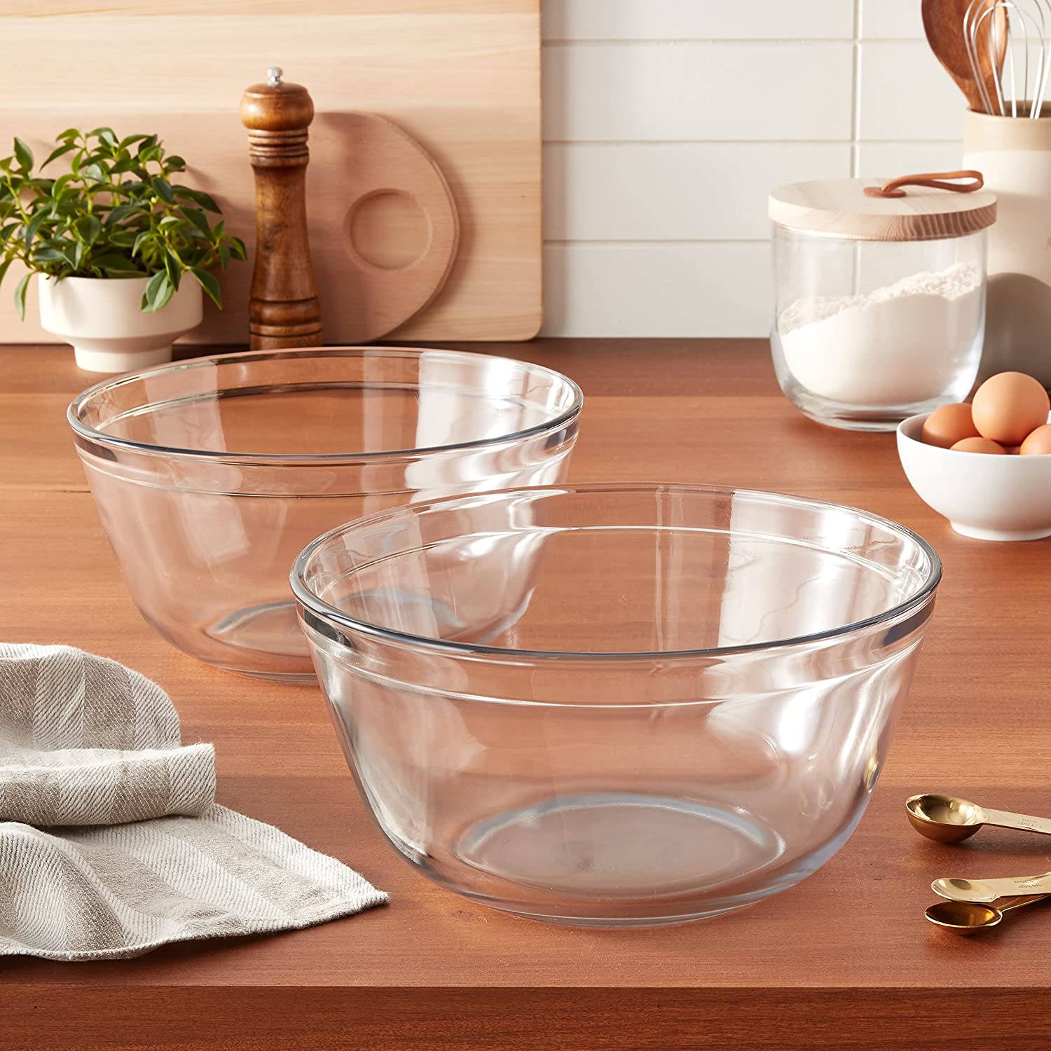 Personalized Circular Large Food Grade Glass Bowl Transparent Fruit Salad Glass Bowl05