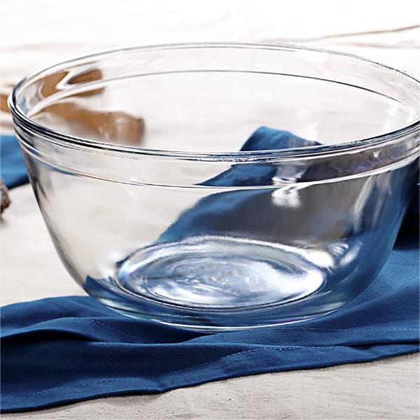 Personalisierte runde große Glasschüssel in Lebensmittelqualität, transparente Obstsalat-Glasschüssel06