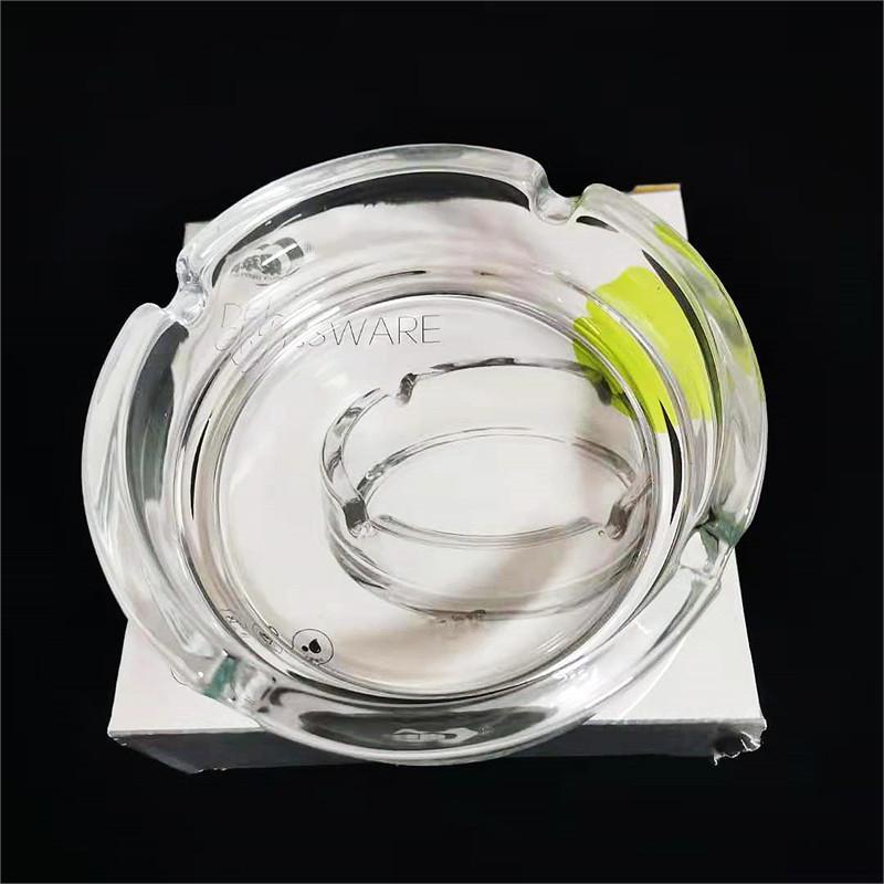 Cendriers ronds en verre pour Cigarettes, cendrier décoratif moderne et Portable03
