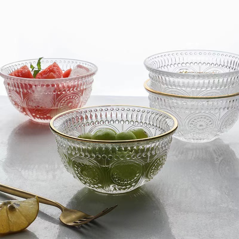 Bols à thé en acrylique pour salade de Restaurant en gros, bol de nourriture circulaire05